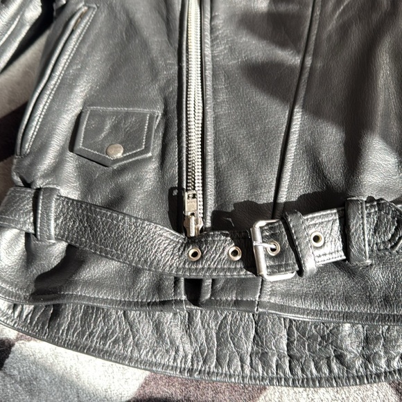 Leather Biker Jacket - Picture 2 of 12